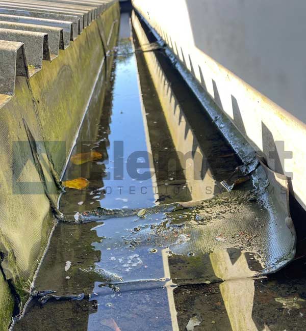 Commercial warehouse gutter cleaning, clearing and coating, Oxfordshire, Berkshire and Buckinghamshire